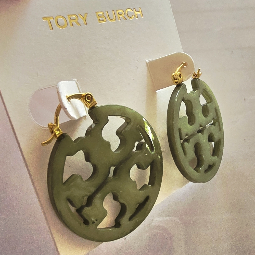 Tory Burch Green Earrings - Picture 3 of 3